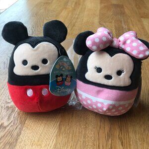 Disney Mickey and Minnie Squishmallow Set of 2 NWT